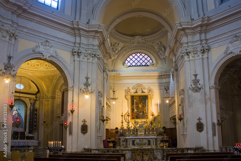 Interior of Church of Santa Maria del Suffragio Piazza del Popolo in Ravenna