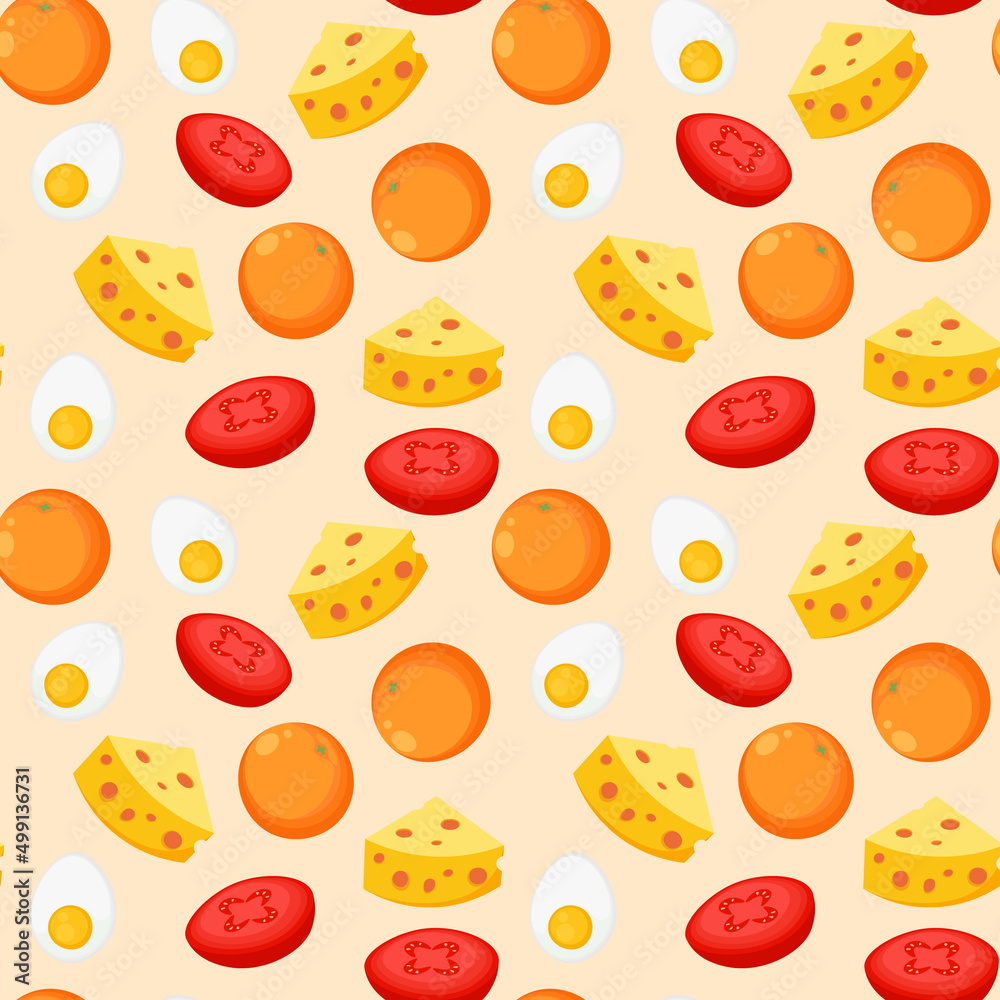 Hand drawn world food safety day seamless pattern