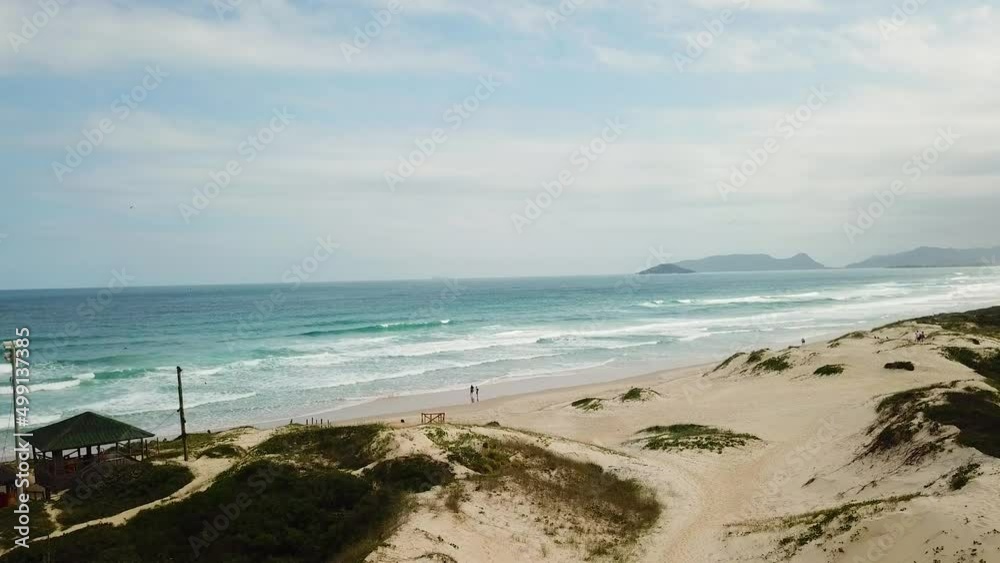 Drone out of a lonely beach in brasil Drone out of a lonely beach in brasil