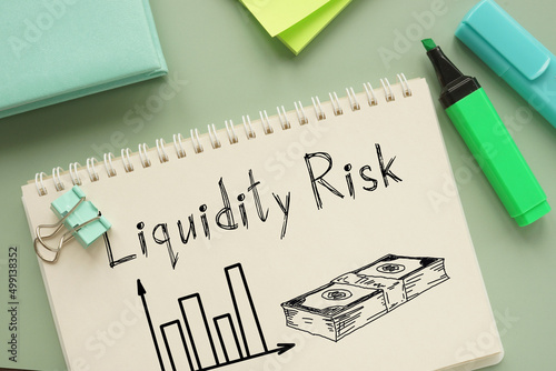 Liquidity risk is shown on the photo using the text