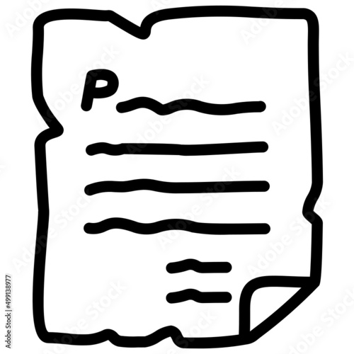 handdrawn proclamation text icon