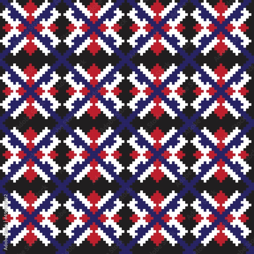 Argyle Fair Isle Seamless Pattern Design Argyle Fair Isle Seamless Pattern Design