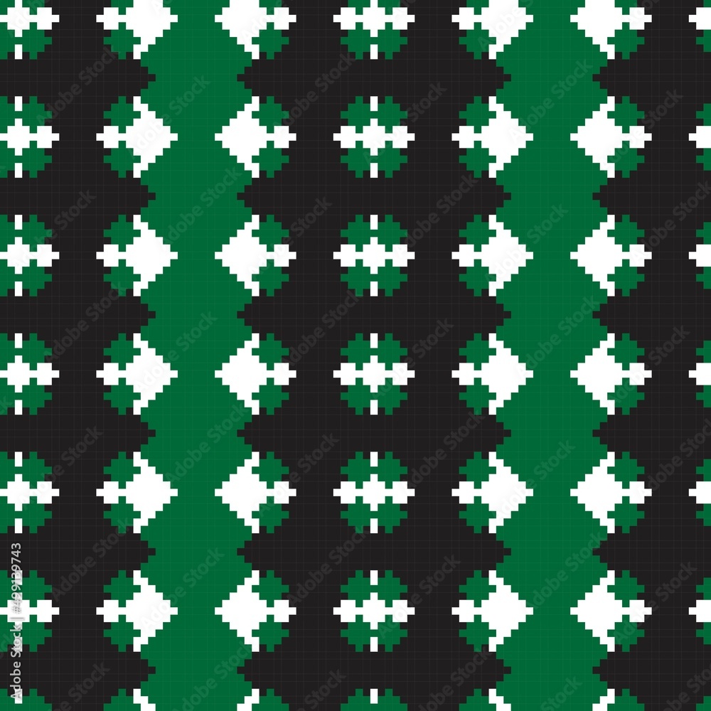 Argyle Fair Isle Seamless Pattern Design Argyle Fair Isle Seamless Pattern Design