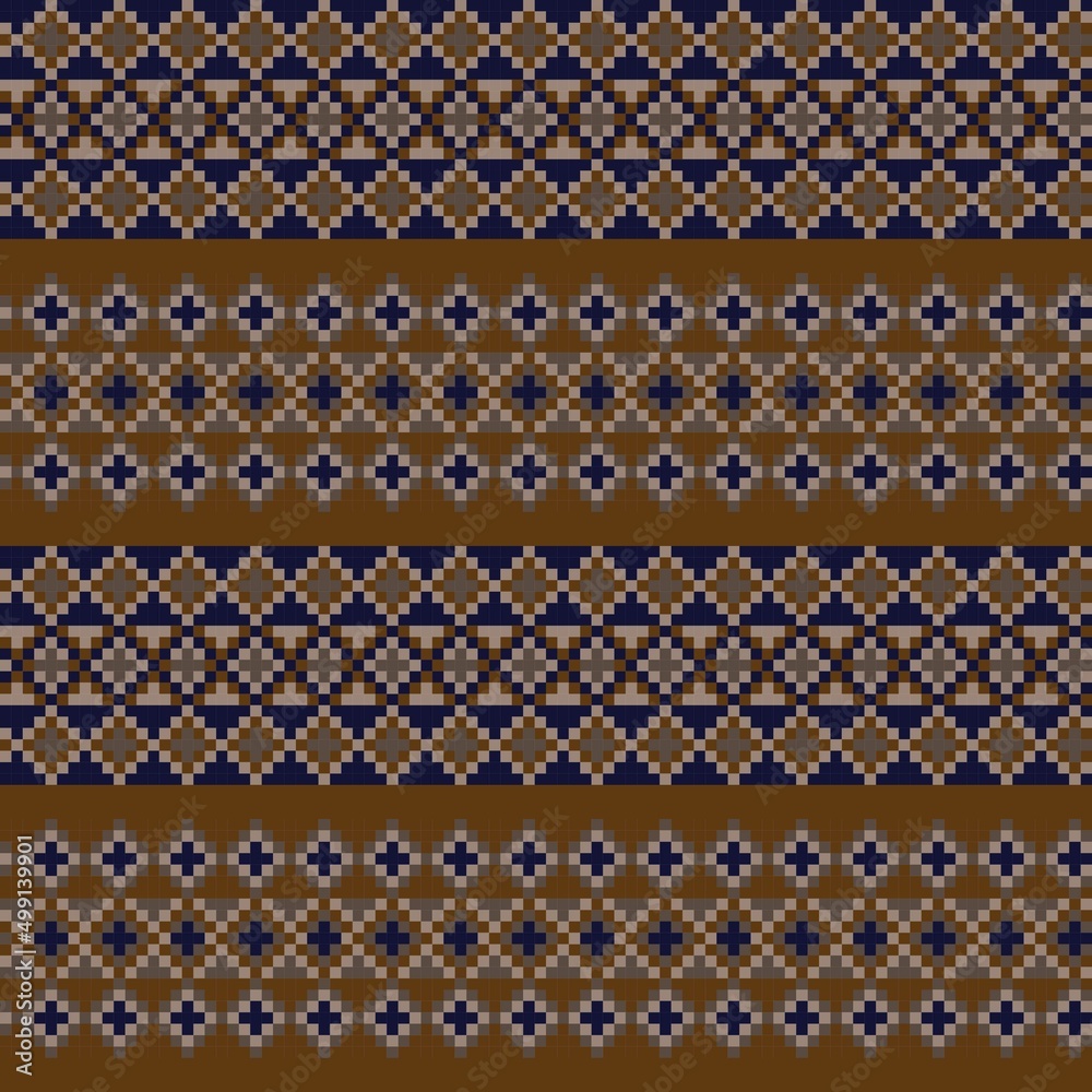 Argyle Fair Isle Seamless Pattern Design Argyle Fair Isle Seamless Pattern Design
