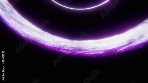 Black hole in the violet nebula