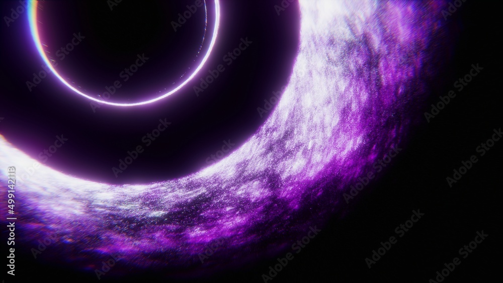 Accretion by a supermassive purple black hole Accretion by a supermassive purple black hole