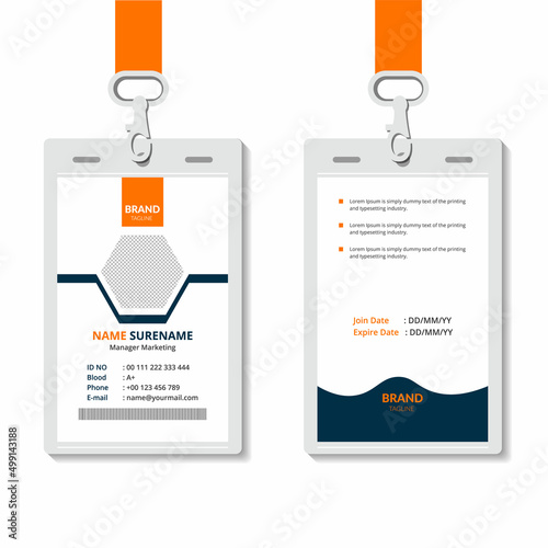 ABSTRACT MODERN AND CLEAN ID CARDS VECTOR