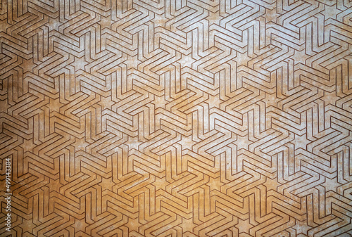 White tiles in a medieval palace in Granada, Spain

