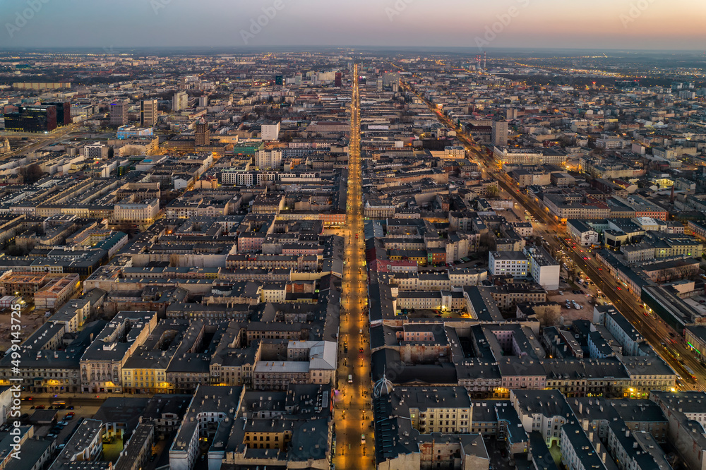 Naklejka premium City of Lodz, Poland.