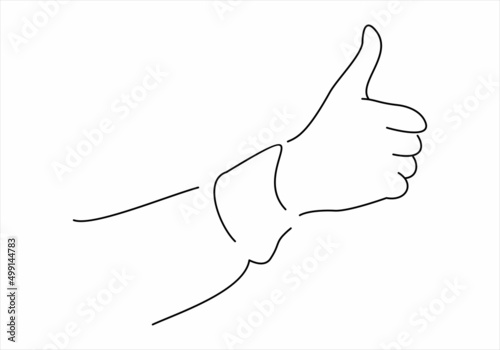 hand with thumb up