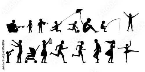 silhouette design of people activity