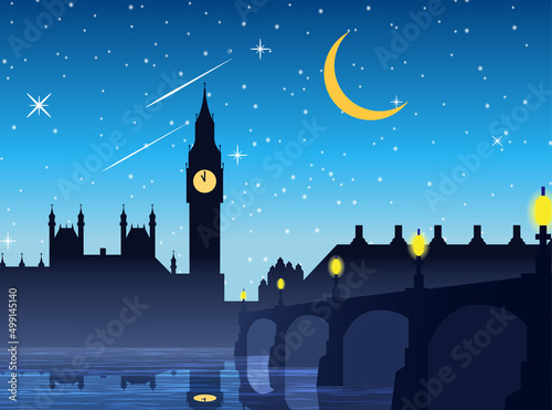 Big Ben clock famous landmark of England London