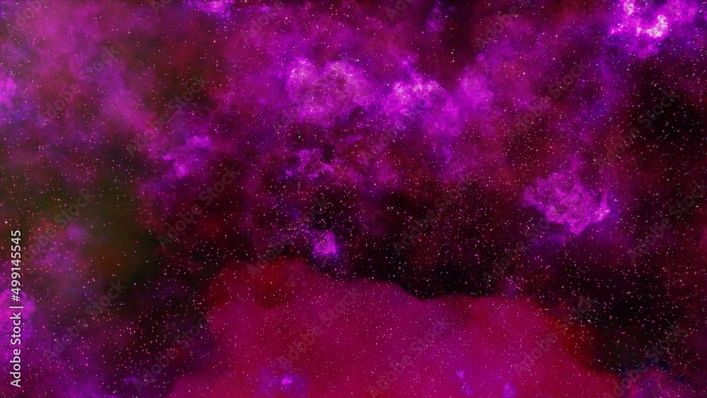 Colored red and purple nebula and open cluster of stars in the universe. Colored red and purple nebula and open cluster of stars in the universe.