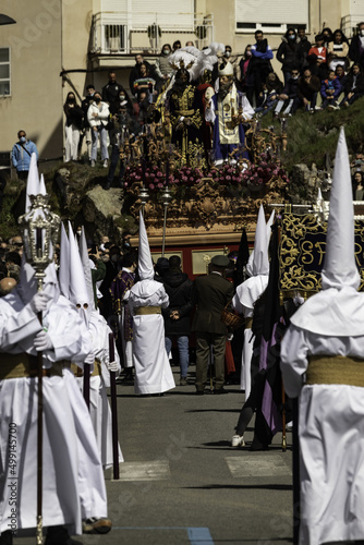 Billede på lærred Parade of the Star (original: Procesion de la Estrella), on the Holy Tuesday