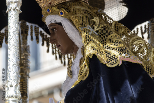 Billede på lærred Parade of the Star (original: Procesion de la Estrella), on the Holy Tuesday