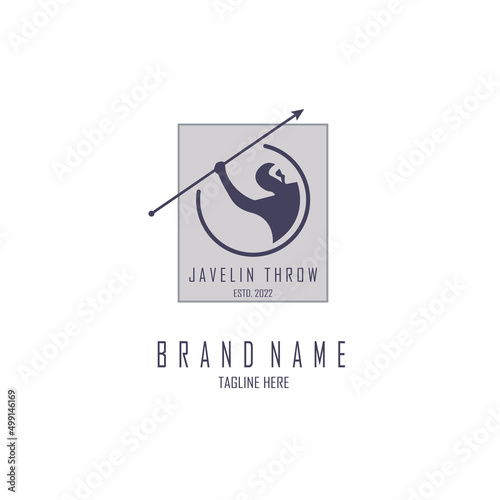 javelin throw sport logo template design for brand or company and other