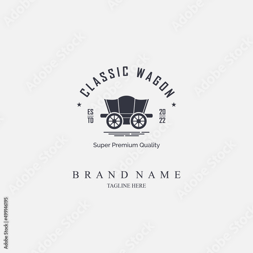 american classic wagon logo template design for brand or company and other photo