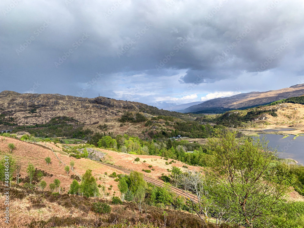 Landscape with mountains and sky in Ben Lomond Scotland