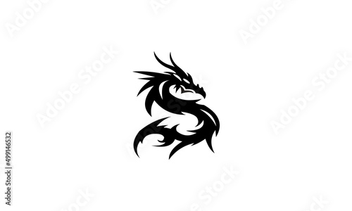 creative dragon logo design vector illustration