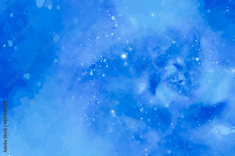 Obraz premium Starry blue background illustration with vortex design psychedelic shape