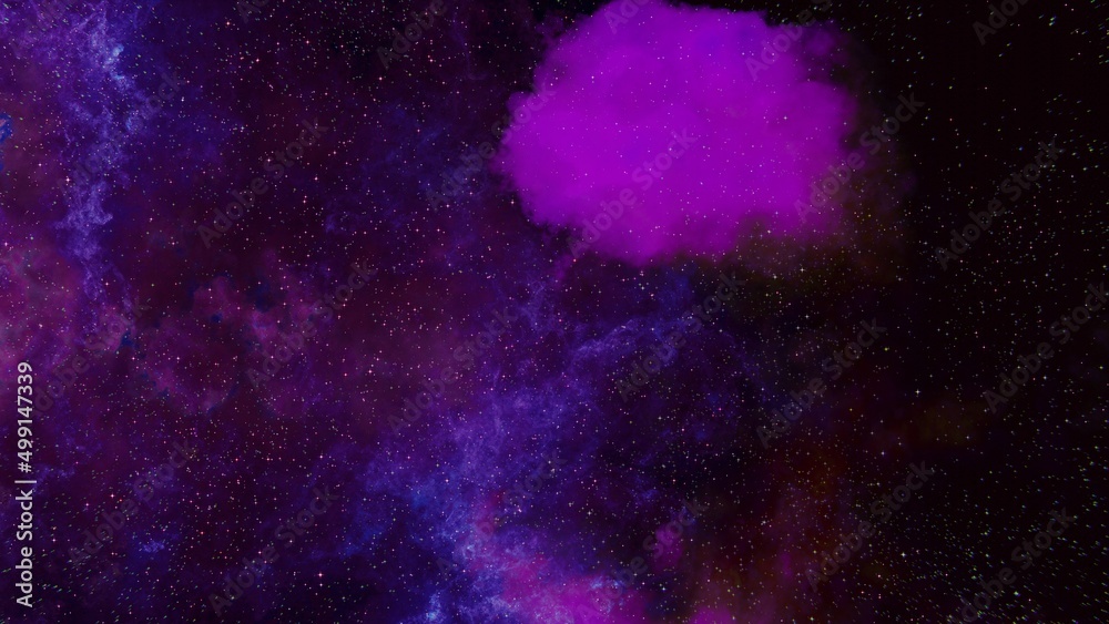 Fototapeta premium Abstract photo of a colorful purple and blue space nebula