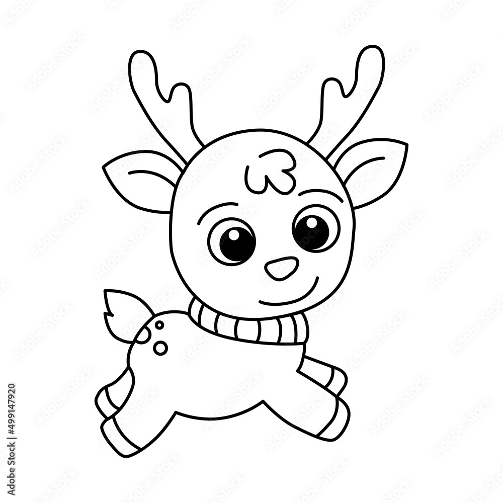 Deer cartoon vector illustration