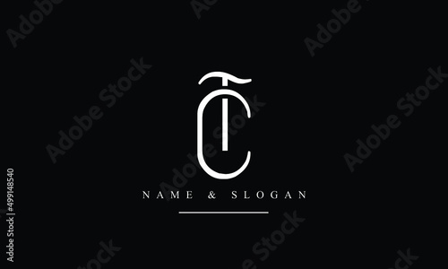 TC, CT, T, C abstract letters logo monogram