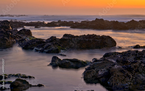 Seascape sunset in Matosinhos, Portugal
