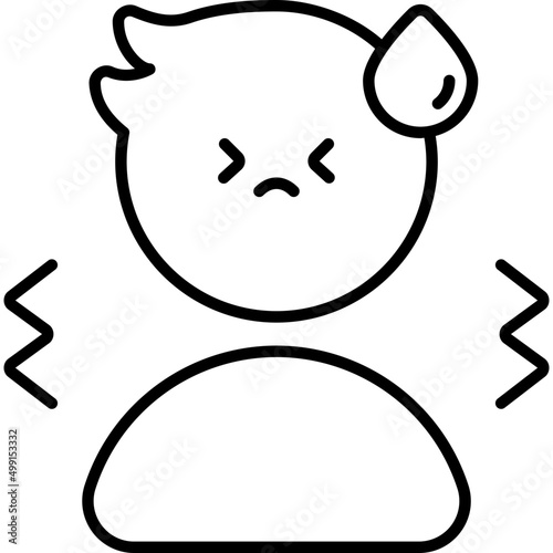 nervous outline icon