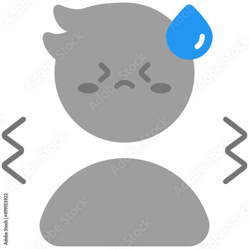 nervous flat icon