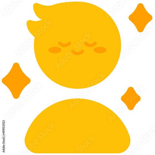 relieved flat icon