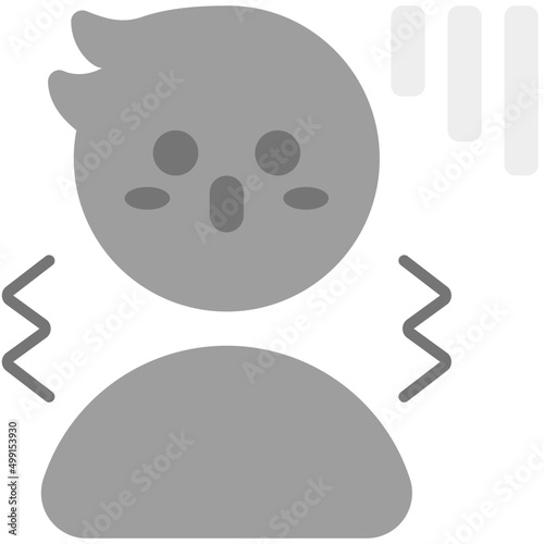 scared flat icon