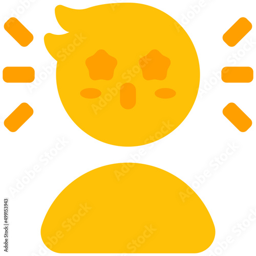 surprised flat icon