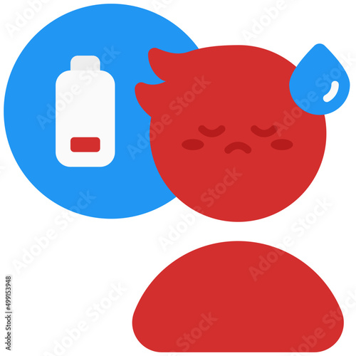 tired flat icon