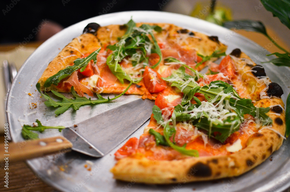 slices of pizza on the plate slices of pizza on the plate