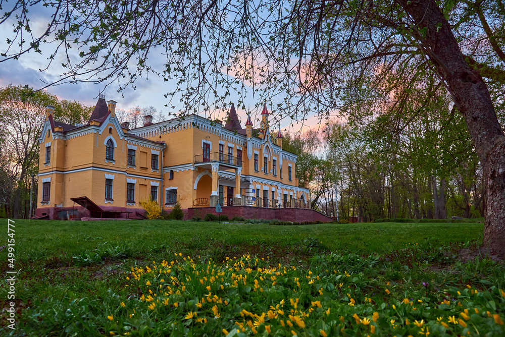 Manor of Glibov (Institute of Agricultural Microbiology and Agroindustrial Production of NAAS of Ukraine) in spring in Chernihiv, Ukraine Manor of Glibov (Institute of Agricultural Microbiology and Agroindustrial Production of NAAS of Ukraine) in spring in Chernihiv, Ukraine