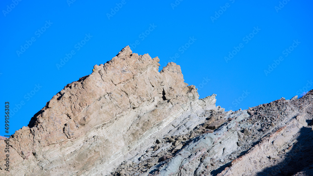 Hill in the desert with pattern and texture