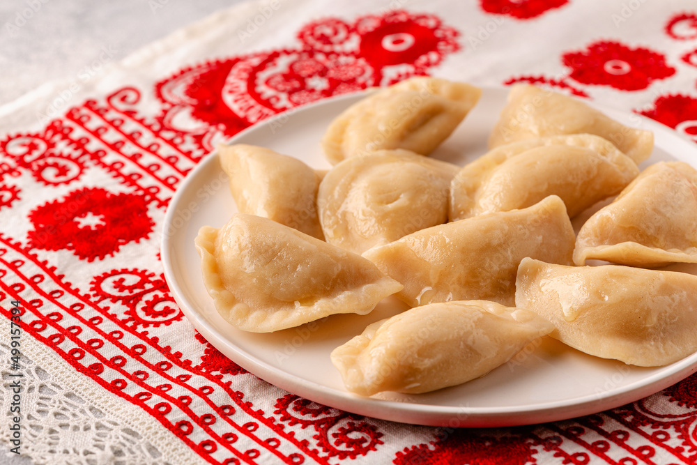 Dumplings, filled with mashed potatoes.
