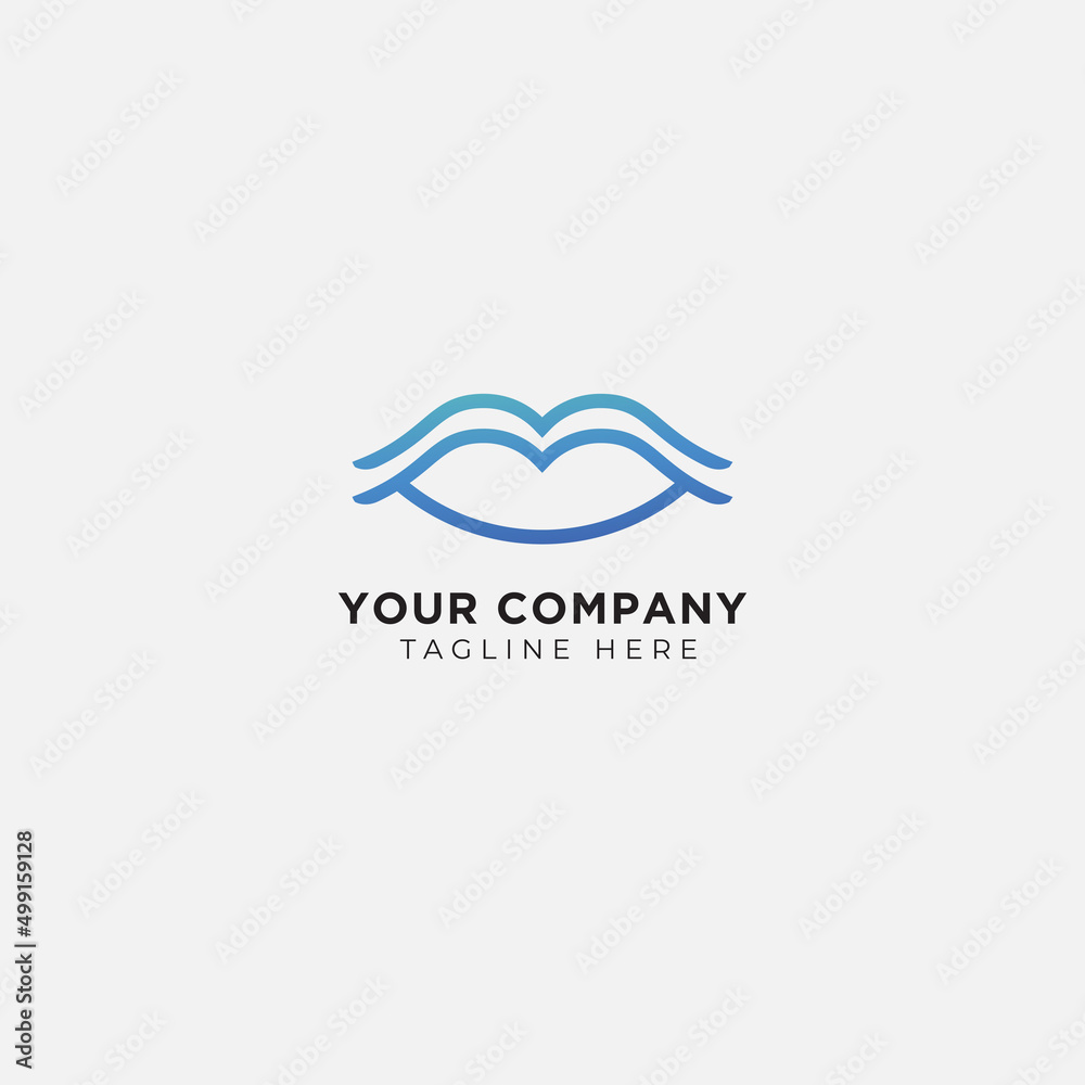 abstract drop water lipstick logo line modern abstract drop water lipstick logo line modern
