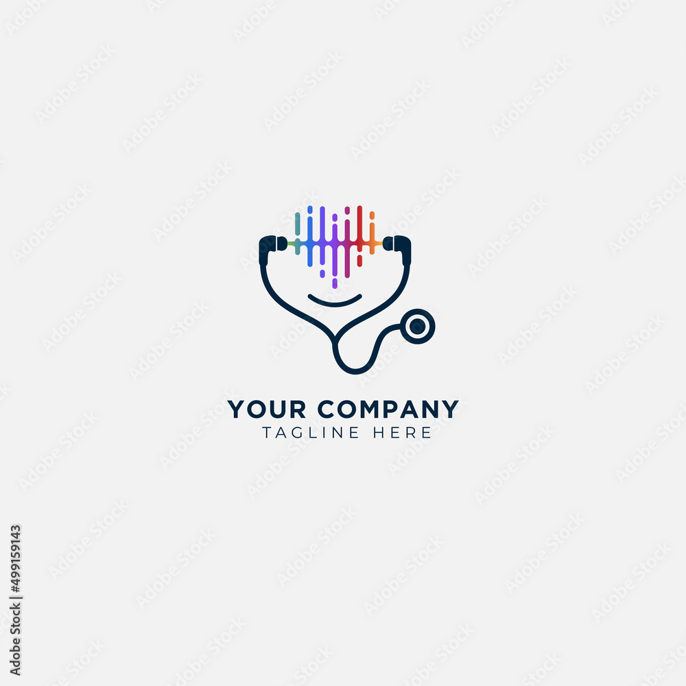 emoticon smile wave heart stethoscope logo emoticon smile wave heart stethoscope logo