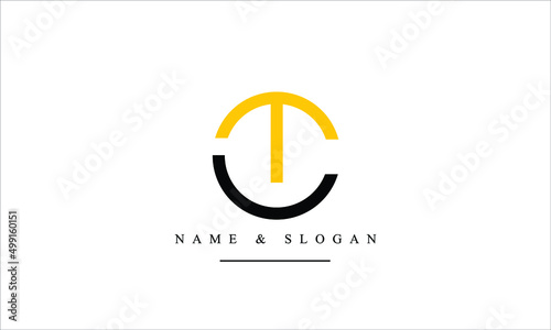 TC, CT, T, C abstract letters logo monogram