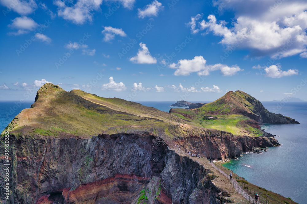 Ponta de Sao Lourenco, Madeira,Portugal. Beautiful scenic mountain view of green landscape,cliffs and Atlantic Ocean. Ponta de Sao Lourenco, Madeira,Portugal. Beautiful scenic mountain view of green landscape,cliffs and Atlantic Ocean.