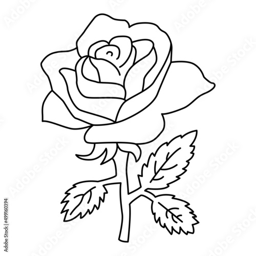 Rose Flower cartoon vector illustration