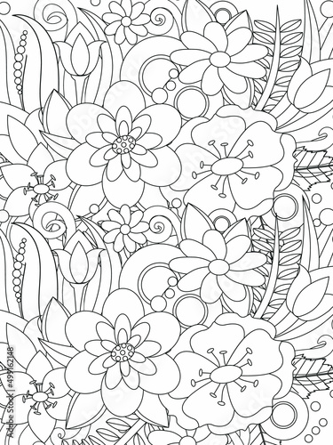 Wallpaper Mural Mehndi flower for henna, mehndi, tattoo, decoration. decorative ornament in ethnic oriental style. doodle ornament. outline hand-drawn illustration. coloring book page. Torontodigital.ca
