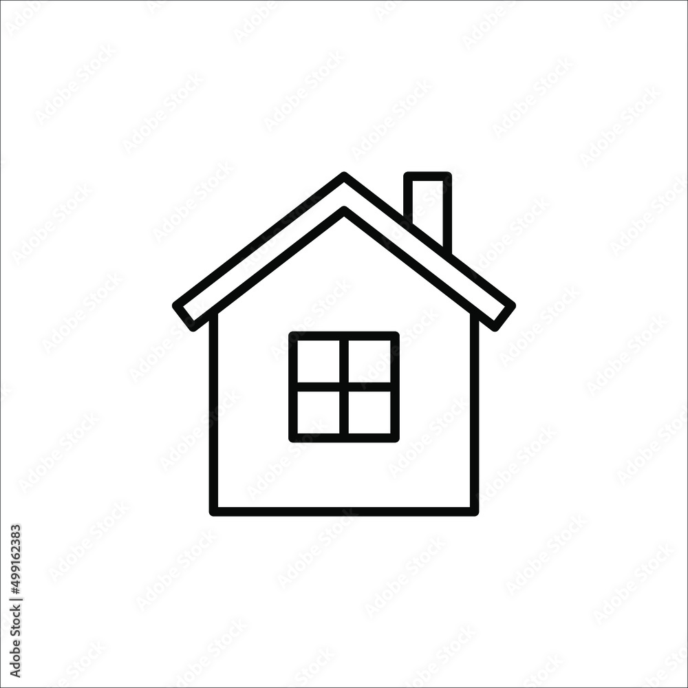 House icon vector. Home icon vector illustration on white background