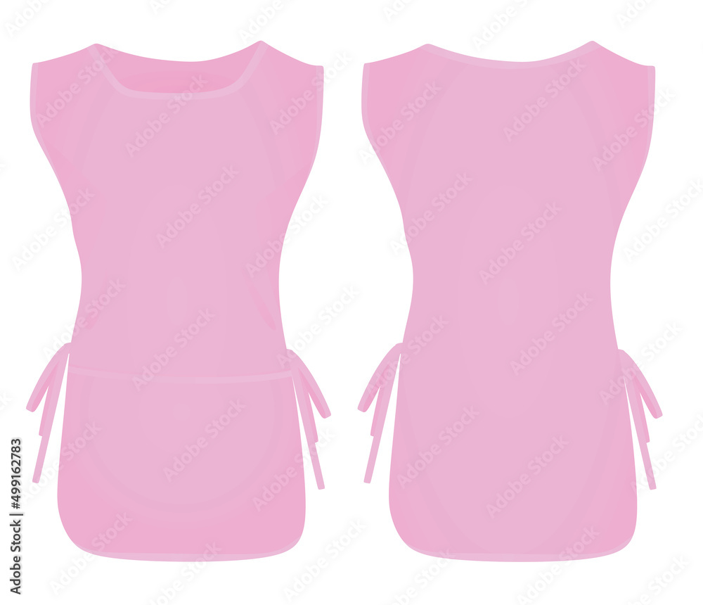 Pink kitchen apron. vector illustration Pink kitchen apron. vector illustration