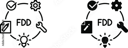 Feature-driven development icon , vector