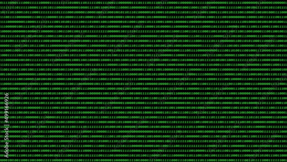 Vidéo Stock Abstract binary code background with green digits moving ...