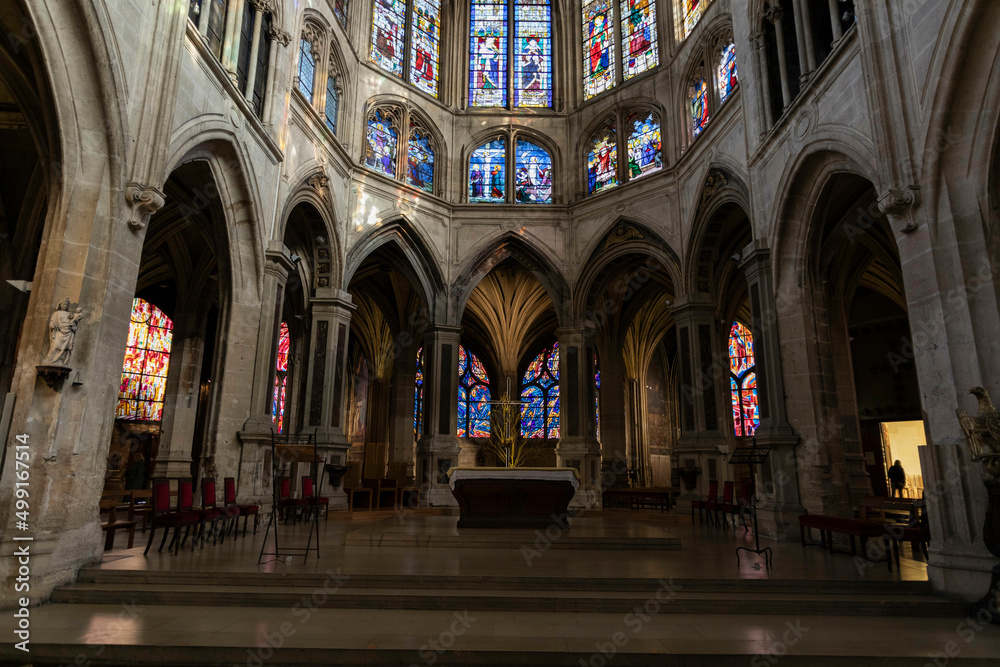 interior of saint cathedral church in France