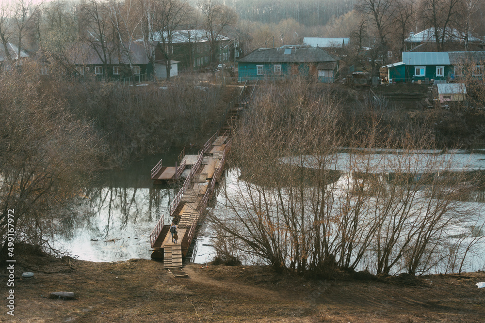 Naklejka premium wooden bridge